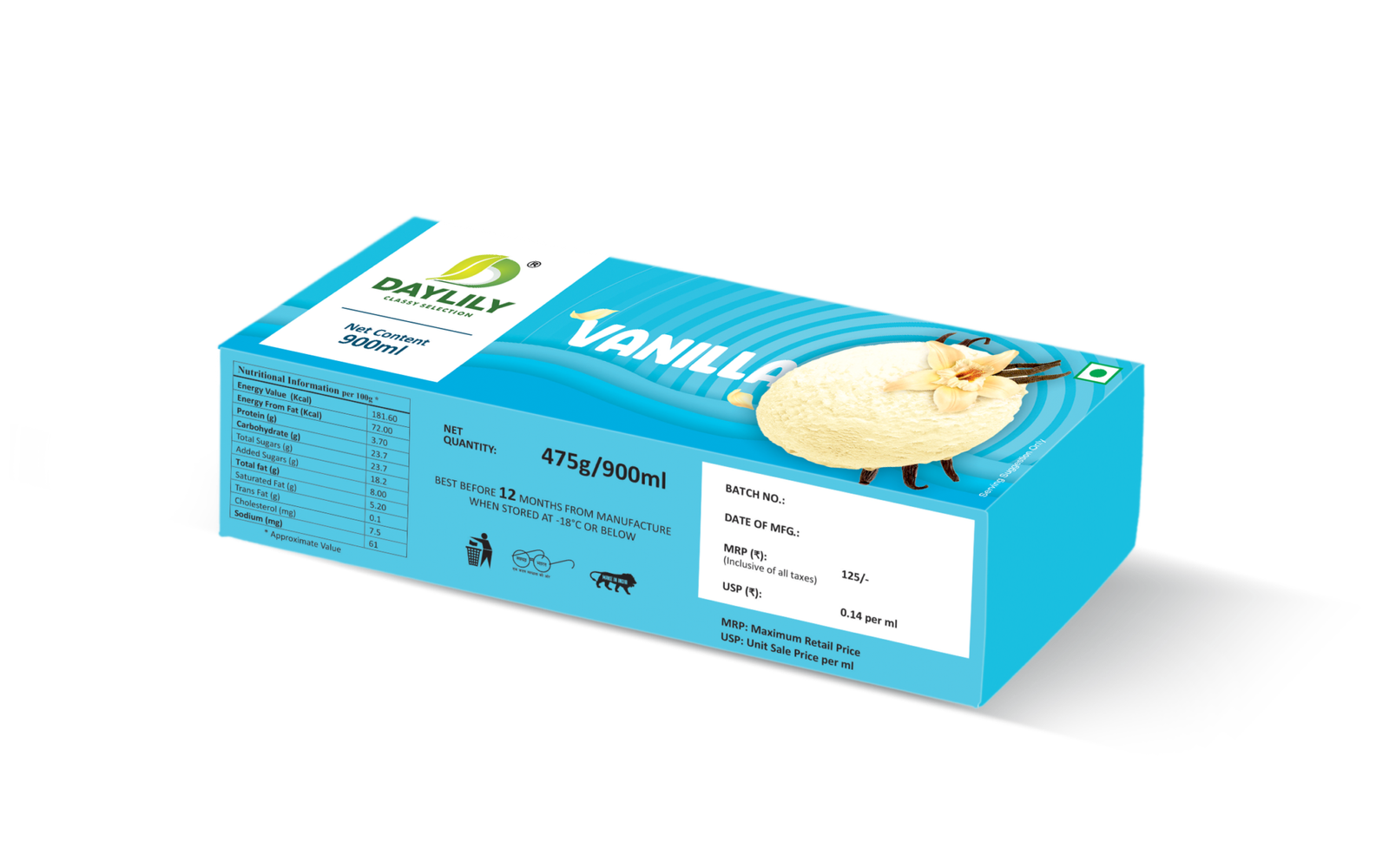 ice cream box mockup-400g